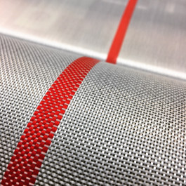 Fibreglass Woven Fabric Plain 4oz x 27" Red Poly Stringer