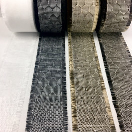 Innegra Woven Tape Honeycomb Twill 2.5oz x 4" Black / White  **On sale**