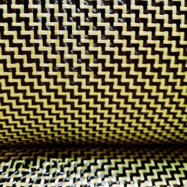 Carbon / Aramid Hybrid Woven Fabric Twill 200g/m2 1000mm - Kevlar