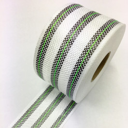 Carbon / Eglass Hybrid Tape 3 Band 175g/m2 80mm Fluro Green Tracer *On Sale*