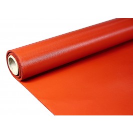 Woven Fabric Twill Silicone Single Side Red 914g/m2 1200mm