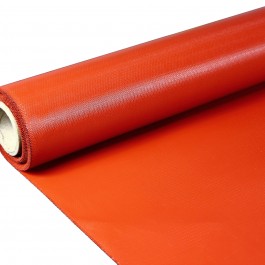 Woven Fabric Silicone Double Side Red 1950g/m2 1000mm