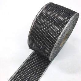 Carbon / Eglass Hybrid Woven Tape 155g/m2 80mm Black Poly Weft